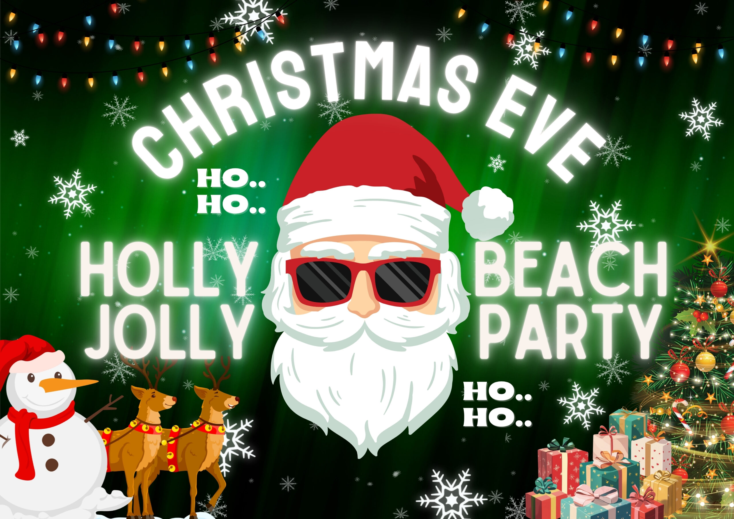 Christmas Eve Holly Jolly Beach Party