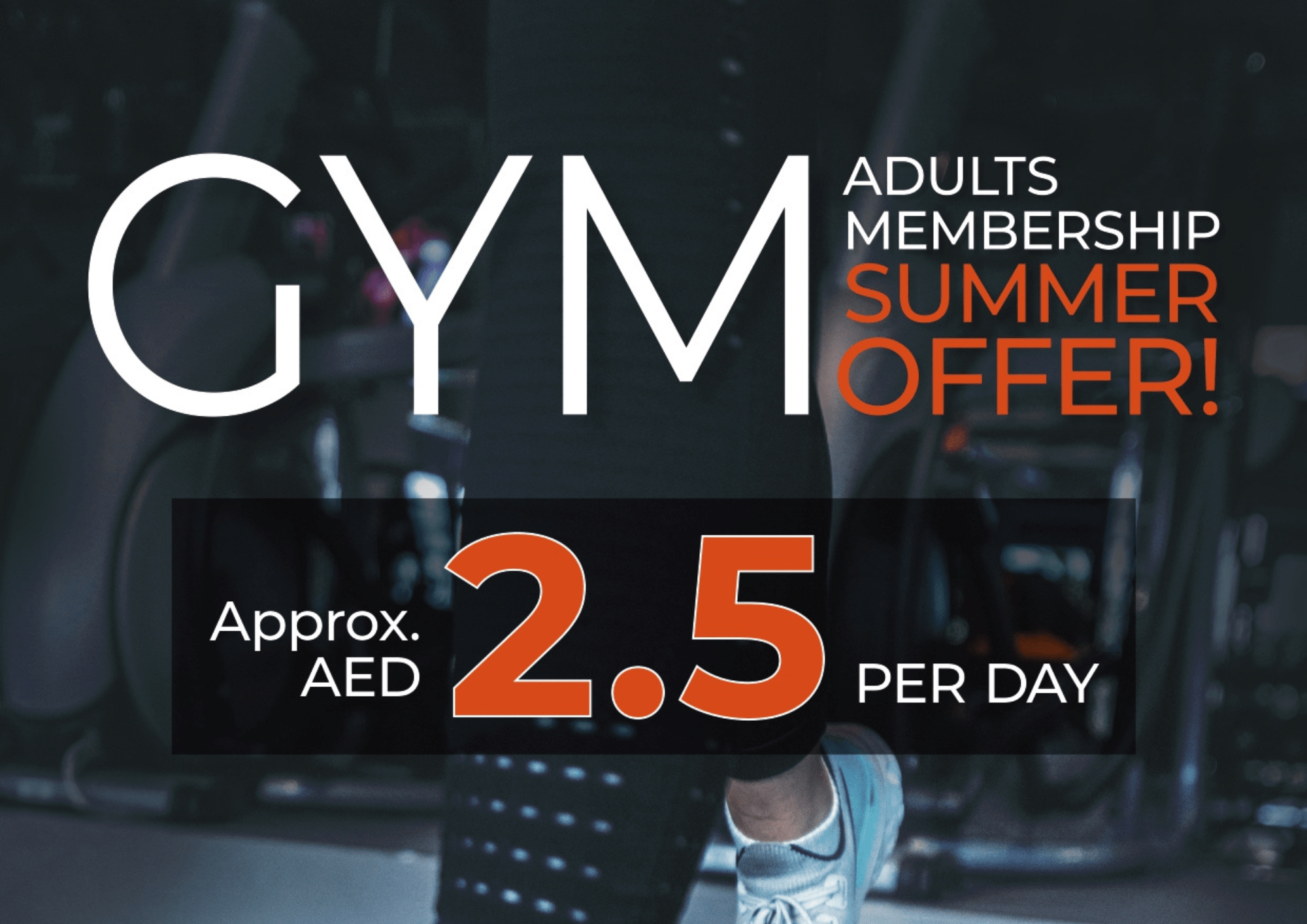 GYM ADULTS MEMBERSHIP SUMMER OFFER!